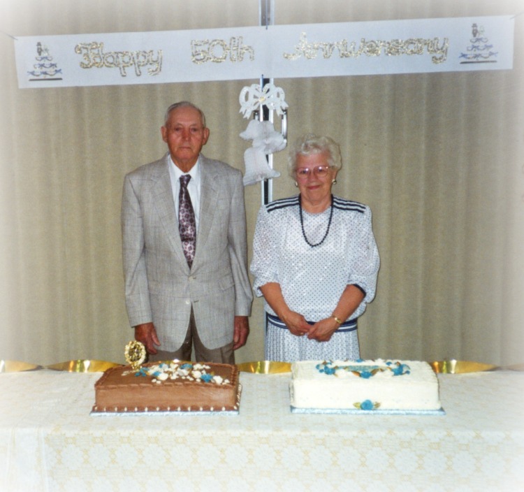 My grandparents, Fred & Ada Vlietstra celebrated their 50th wedding anniversary.  